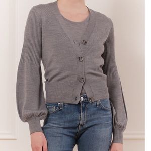 Classy designer merino wool cardigan
